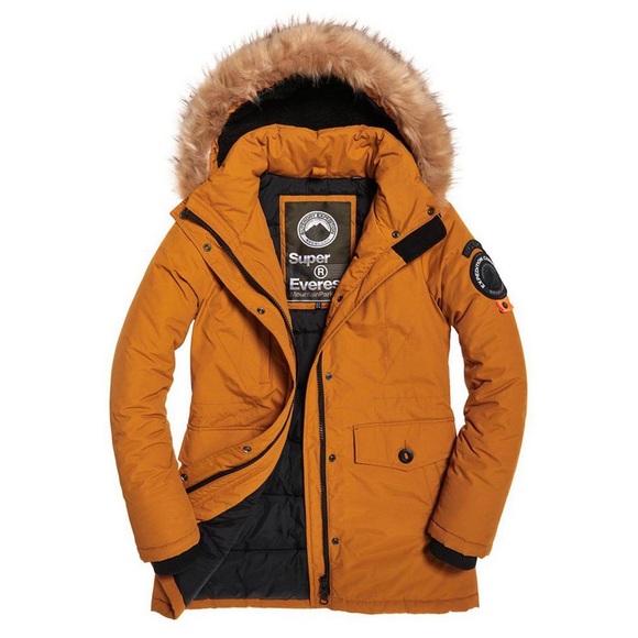 Superdry Jackets & Blazers - Superdry Ashley Everest Mustard Yellow Parka Jacket
